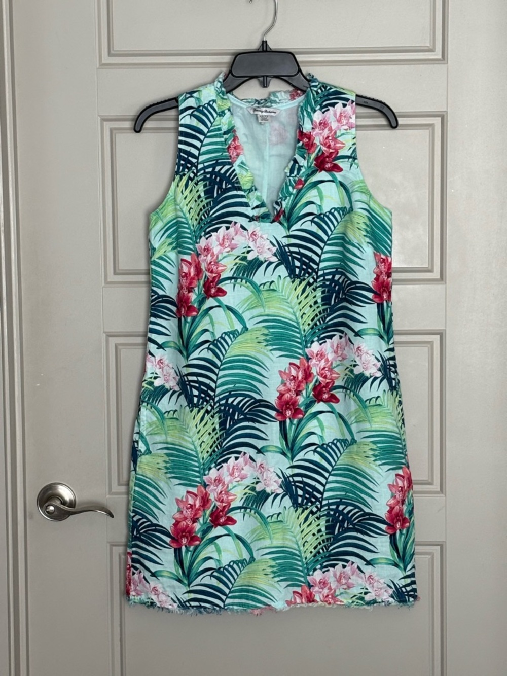 Tommy Bahama Mint Floral V-Neck Shift Dress
